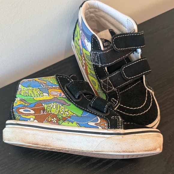 Vans Other - Vans Kids High-Top Sneakers - Black and Multicolor Graphic